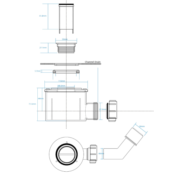 Shower Tray Kit With Linear Drain - Image 17